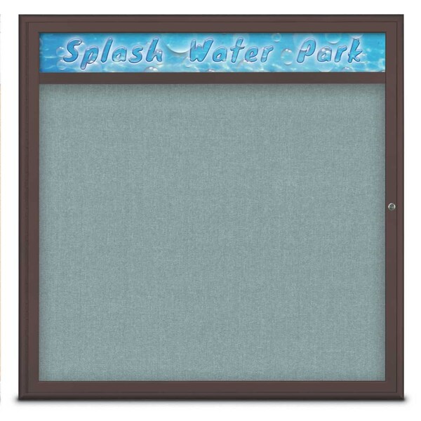 Single Door Radius Corkboard With Header
