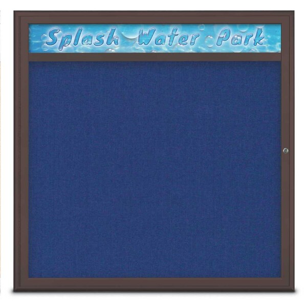 Single Door Radius Corkboard With Header