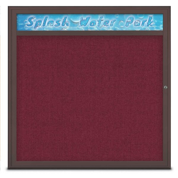 Single Door Radius Corkboard With Header