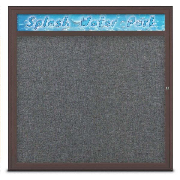 Single Door Radius Corkboard With Header