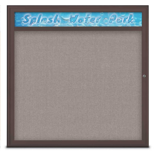 Single Door Radius Corkboard With Header