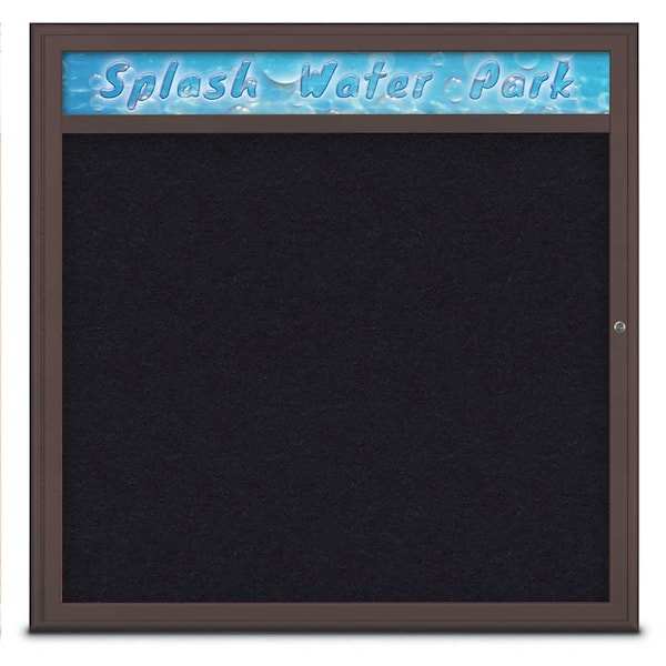 Single Door Radius Corkboard With Header