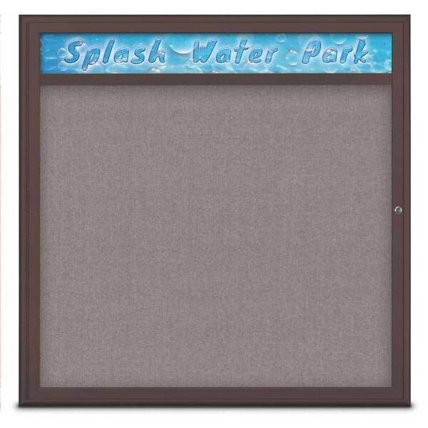 Single Door Radius Corkboard With Header