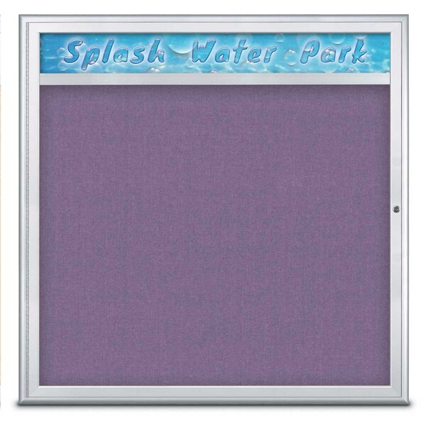 Single Door Radius Corkboard With Header