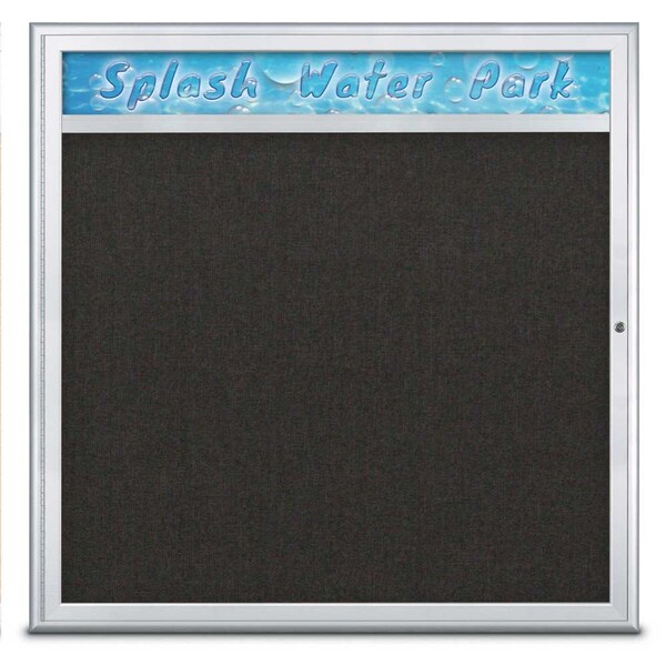 Single Door Radius Corkboard With Header
