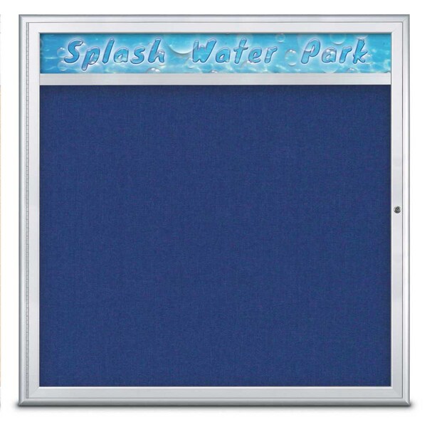 Single Door Radius Corkboard With Header
