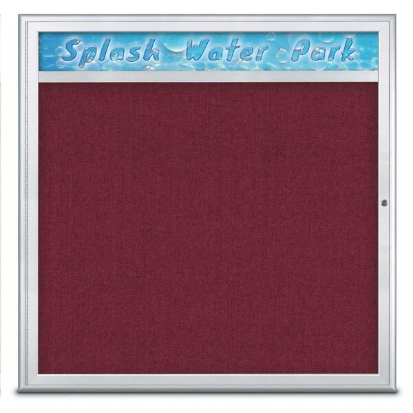 Single Door Radius Corkboard With Header