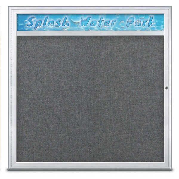 Single Door Radius Corkboard With Header