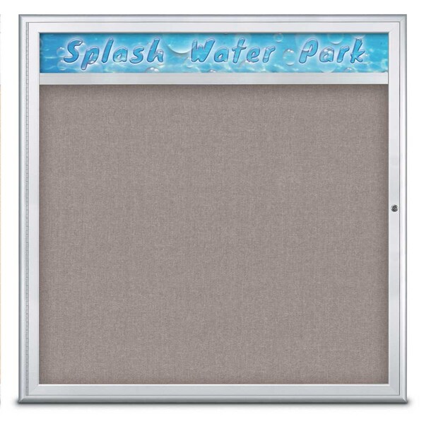 Single Door Radius Corkboard With Header