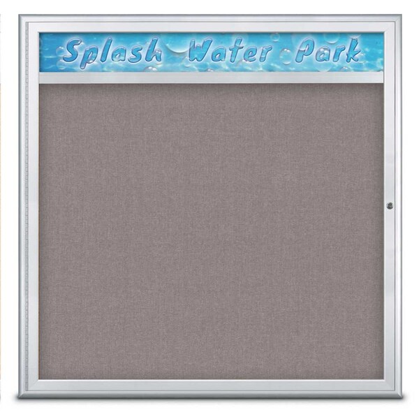 Single Door Radius Corkboard With Header