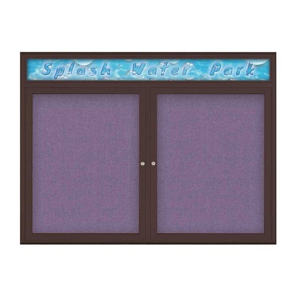Double Door Radius Corkboard With Header