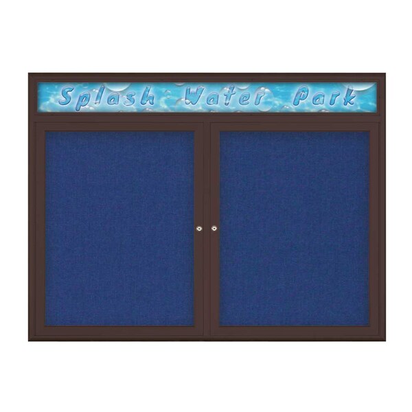 Double Door Radius Corkboard With Header
