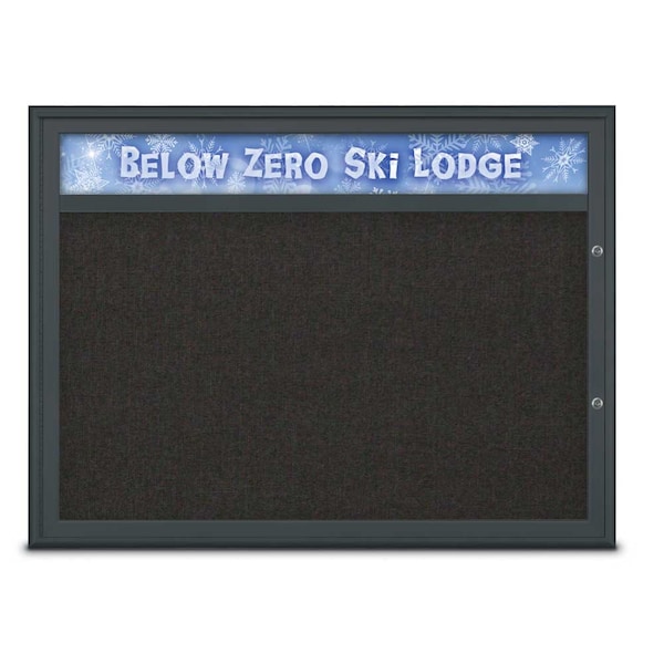 Single Door Radius Plus Corkboard With H