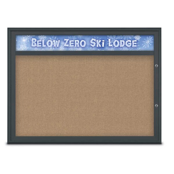 Single Door Radius Plus Corkboard With H