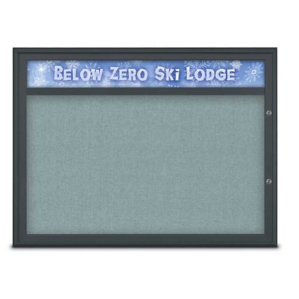 Single Door Radius Plus Corkboard With H