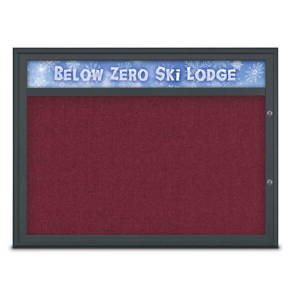 Single Door Radius Plus Corkboard With H