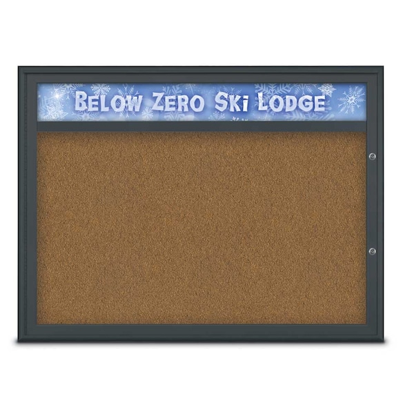Single Door Radius Plus Corkboard, Hdr, 48