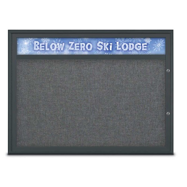 Single Door Radius Plus Corkboard, Header