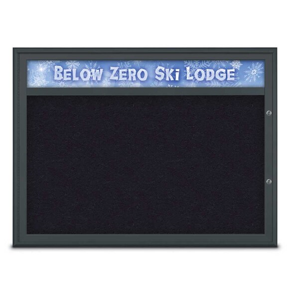 Single Door Radius Plus Corkboard, Header