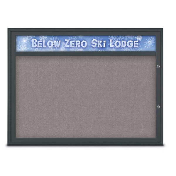 Single Door Radius Plus Corkboard With H