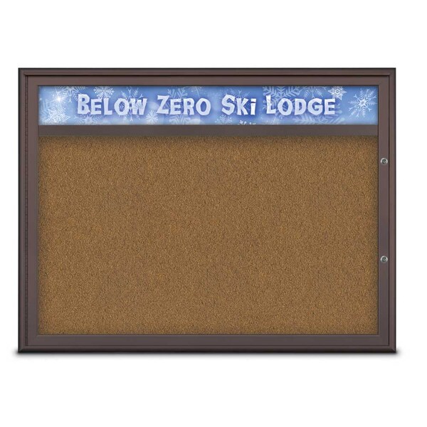 Single Door Radius Plus Corkboard, Hdr, 48