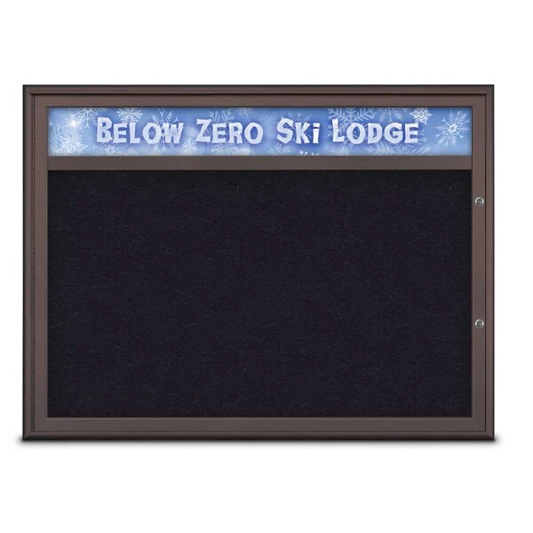 Single Door Radius Plus Corkboard, Header