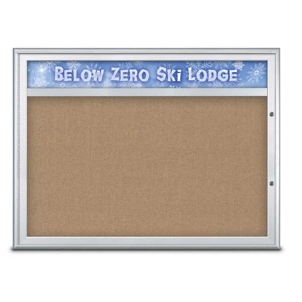 Single Door Radius Plus Corkboard With H