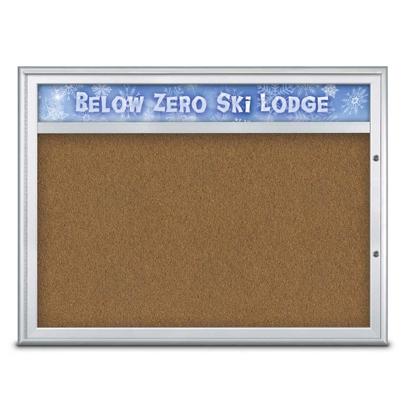 Single Door Radius Plus Corkboard, Hdr, 48