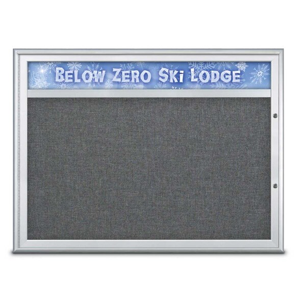 Single Door Radius Plus Corkboard, Header