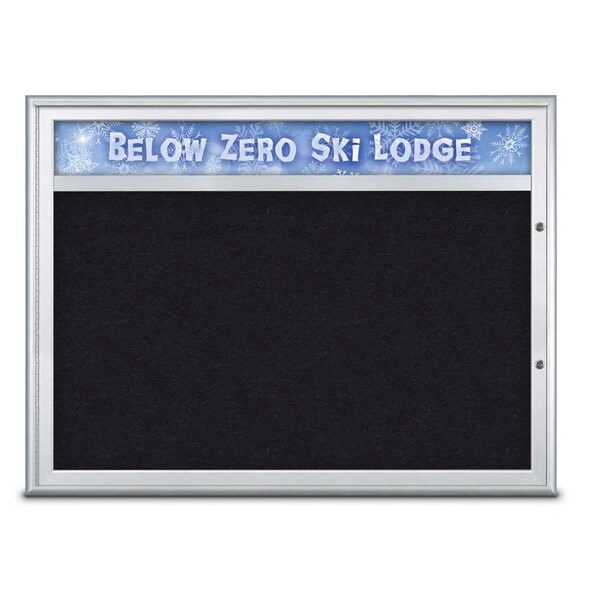 Single Door Radius Plus Corkboard, Header