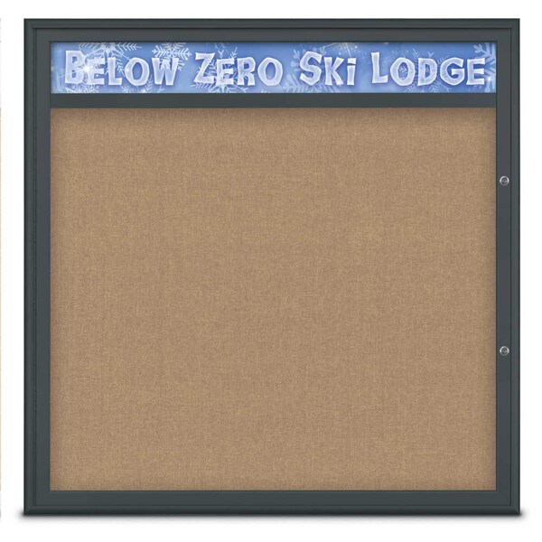 Single Door Radius Plus Corkboard With H