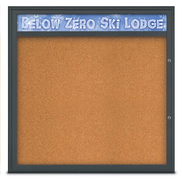 Single Door Radius Plus Corkboard, Header