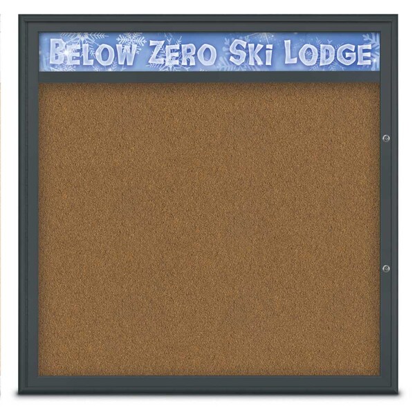 Single Door Radius Plus Corkboard, Hdr, 48
