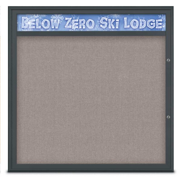 Single Door Radius Plus Corkboard With H