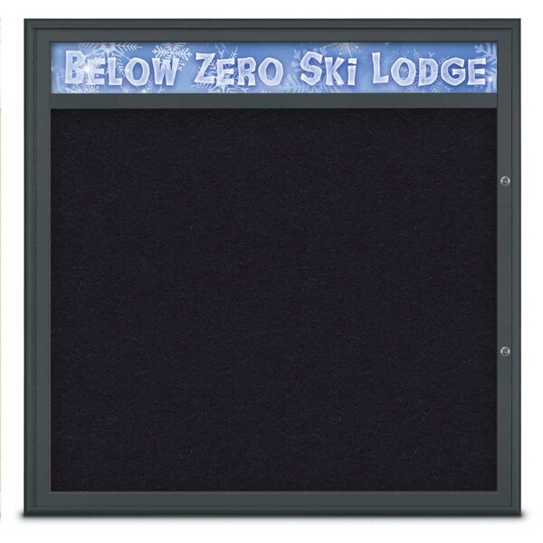 Single Door Radius Plus Corkboard, Header