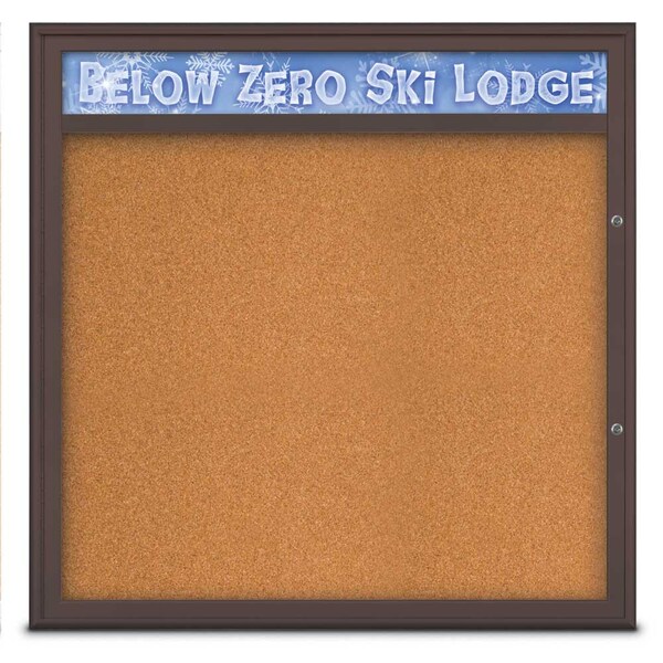 Single Door Radius Plus Corkboard, Header