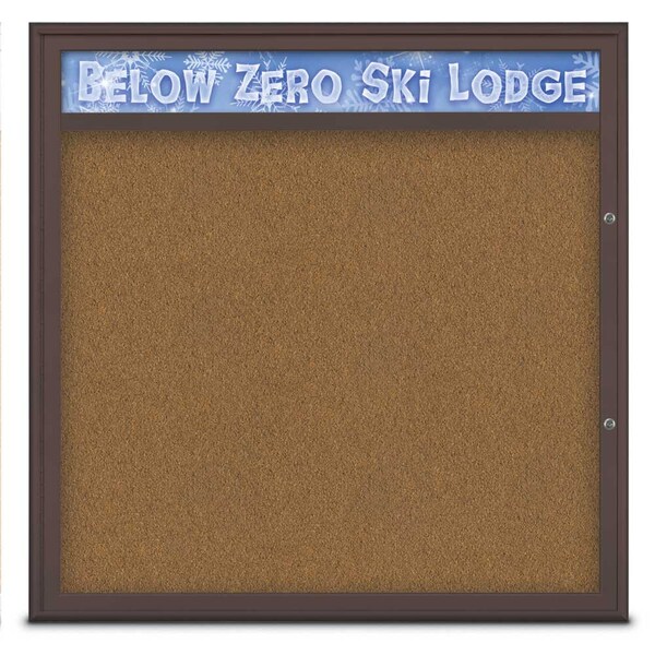 Single Door Radius Plus Corkboard, Hdr, 48