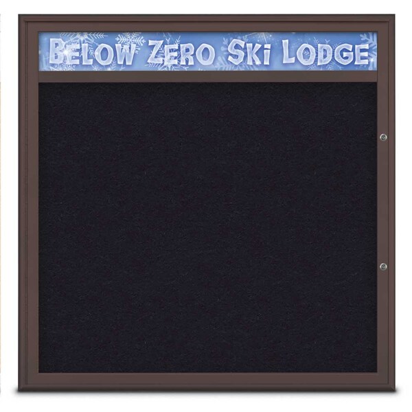 Single Door Radius Plus Corkboard, Header