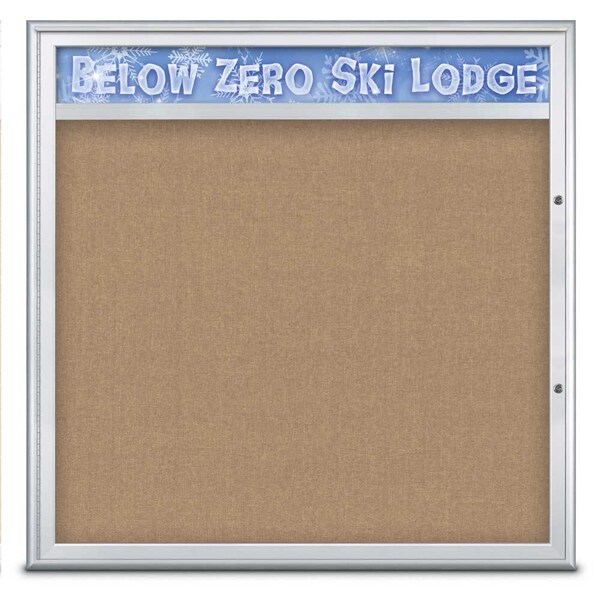 Single Door Radius Plus Corkboard With H