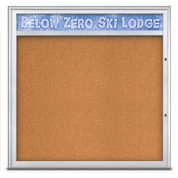 Single Door Radius Plus Corkboard, Header
