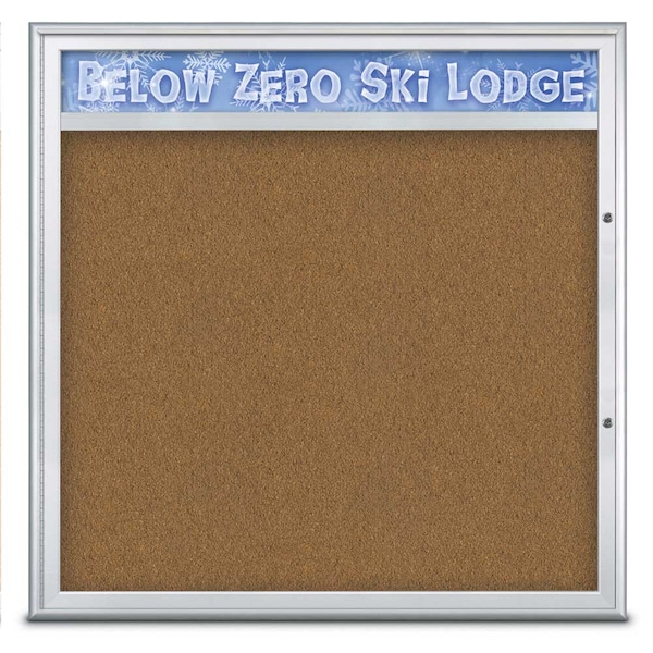 Single Door Radius Plus Corkboard, Hdr, 48