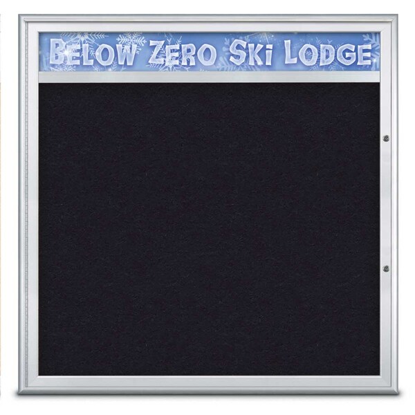 Single Door Radius Plus Corkboard, Header