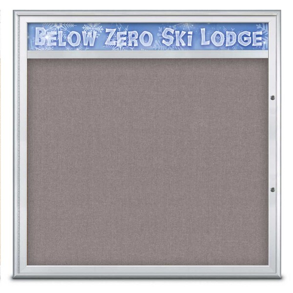 Single Door Radius Plus Corkboard With H