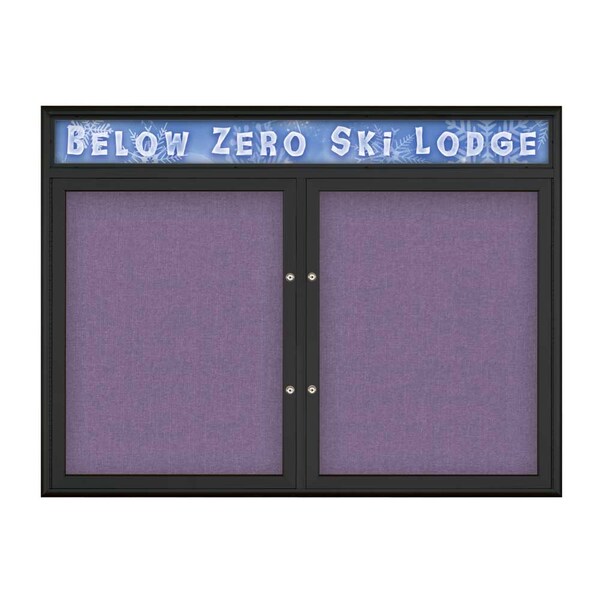 Double Door Radius Plus Corkboard With H