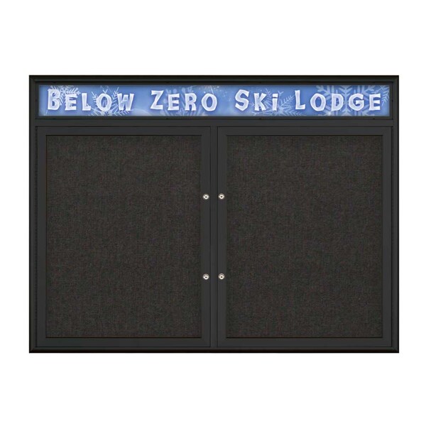 Double Door Radius Plus Corkboard With H