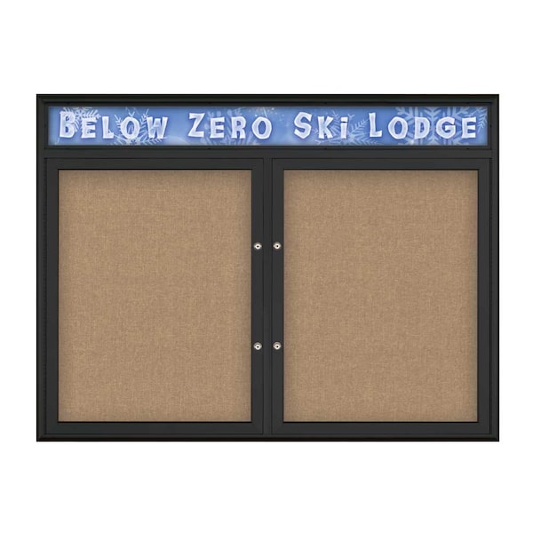 Double Door Radius Plus Corkboard With H