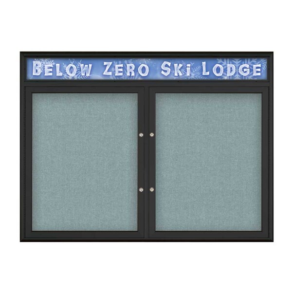 Double Door Radius Plus Corkboard With H