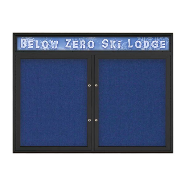 Double Door Radius Plus Corkboard With H