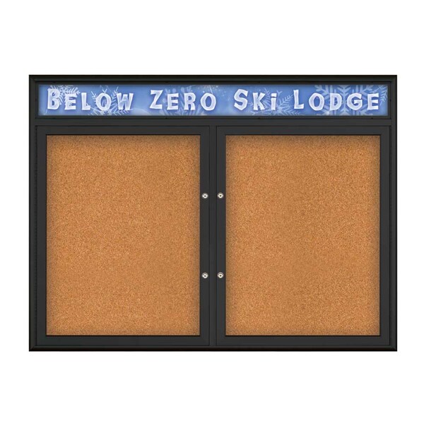 Double Door Radius Plus Corkboard, Header