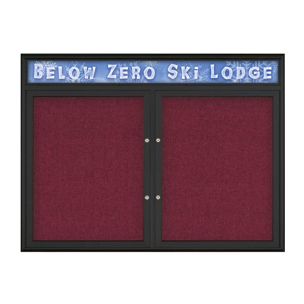 Double Door Radius Plus Corkboard With H